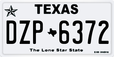 TX license plate DZP6372