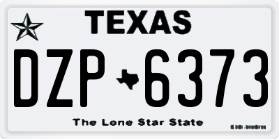 TX license plate DZP6373