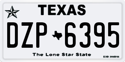 TX license plate DZP6395