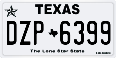 TX license plate DZP6399