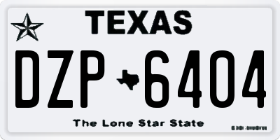 TX license plate DZP6404