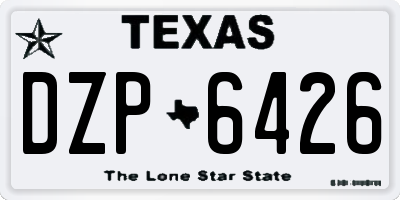 TX license plate DZP6426