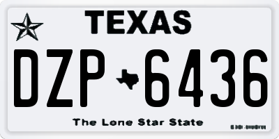TX license plate DZP6436