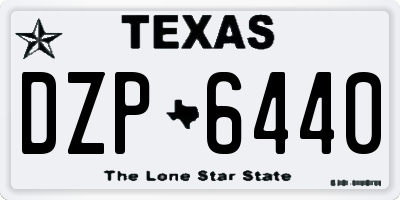 TX license plate DZP6440