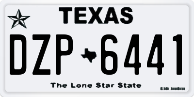TX license plate DZP6441