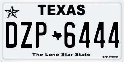 TX license plate DZP6444