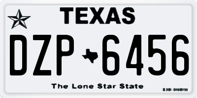 TX license plate DZP6456