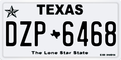 TX license plate DZP6468