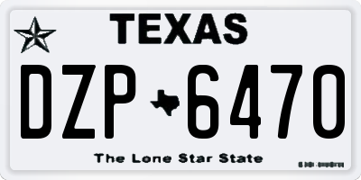 TX license plate DZP6470