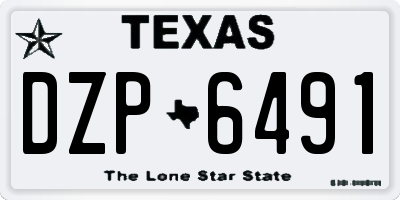 TX license plate DZP6491