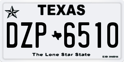 TX license plate DZP6510