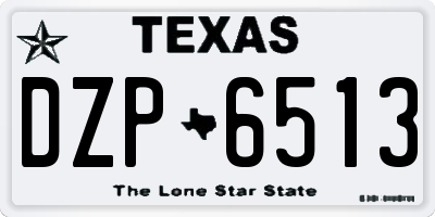 TX license plate DZP6513