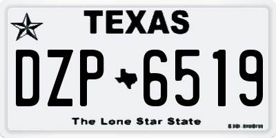 TX license plate DZP6519