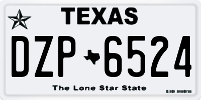 TX license plate DZP6524