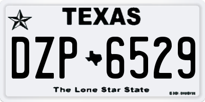 TX license plate DZP6529