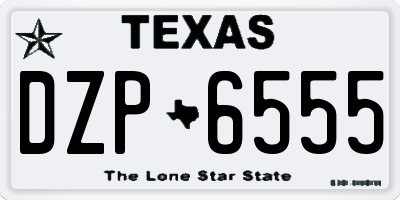 TX license plate DZP6555