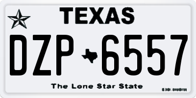 TX license plate DZP6557