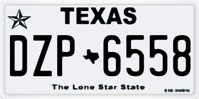 TX license plate DZP6558