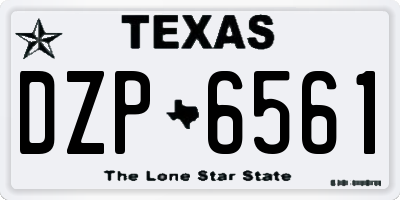 TX license plate DZP6561