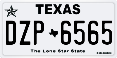 TX license plate DZP6565