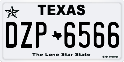 TX license plate DZP6566
