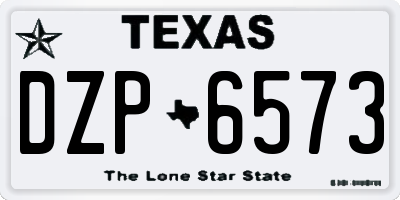 TX license plate DZP6573