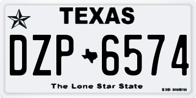 TX license plate DZP6574