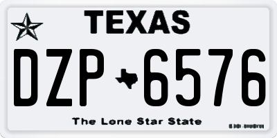 TX license plate DZP6576