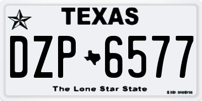 TX license plate DZP6577