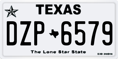 TX license plate DZP6579