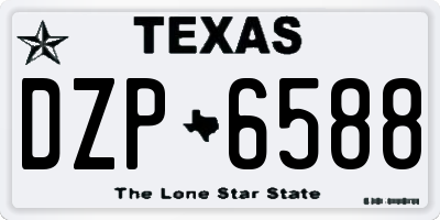 TX license plate DZP6588