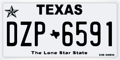 TX license plate DZP6591