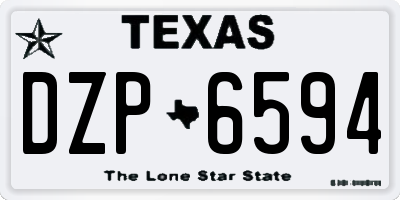 TX license plate DZP6594