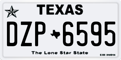 TX license plate DZP6595