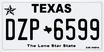 TX license plate DZP6599