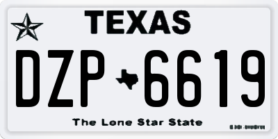 TX license plate DZP6619