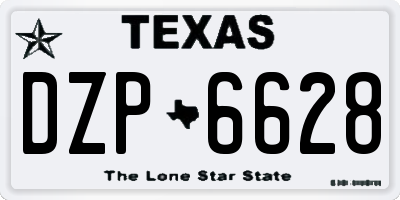 TX license plate DZP6628