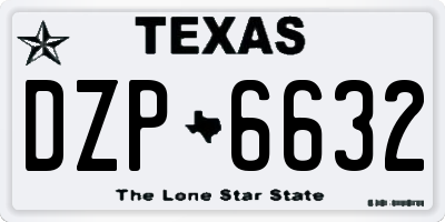 TX license plate DZP6632