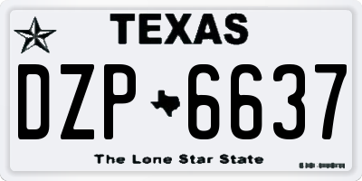 TX license plate DZP6637