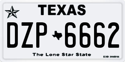TX license plate DZP6662