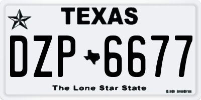 TX license plate DZP6677