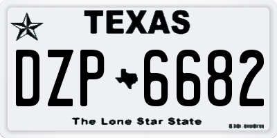 TX license plate DZP6682