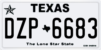 TX license plate DZP6683