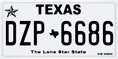 TX license plate DZP6686
