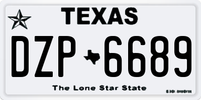 TX license plate DZP6689
