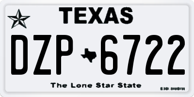 TX license plate DZP6722