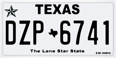 TX license plate DZP6741