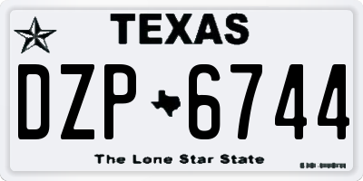 TX license plate DZP6744