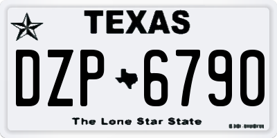 TX license plate DZP6790