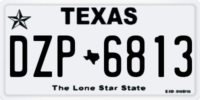 TX license plate DZP6813